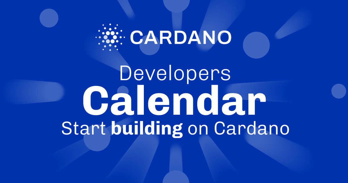 Cardano Developers Calendar