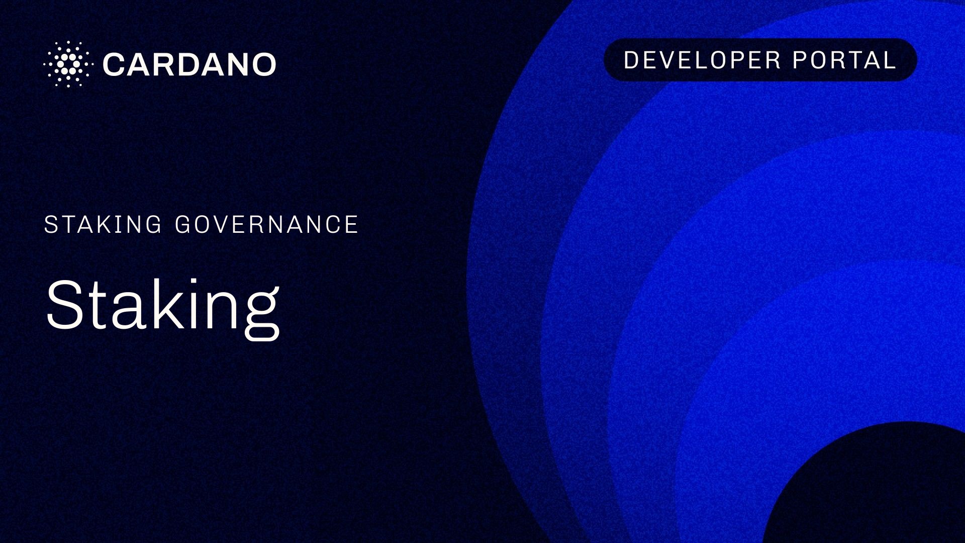 Staking | Cardano Developer Portal