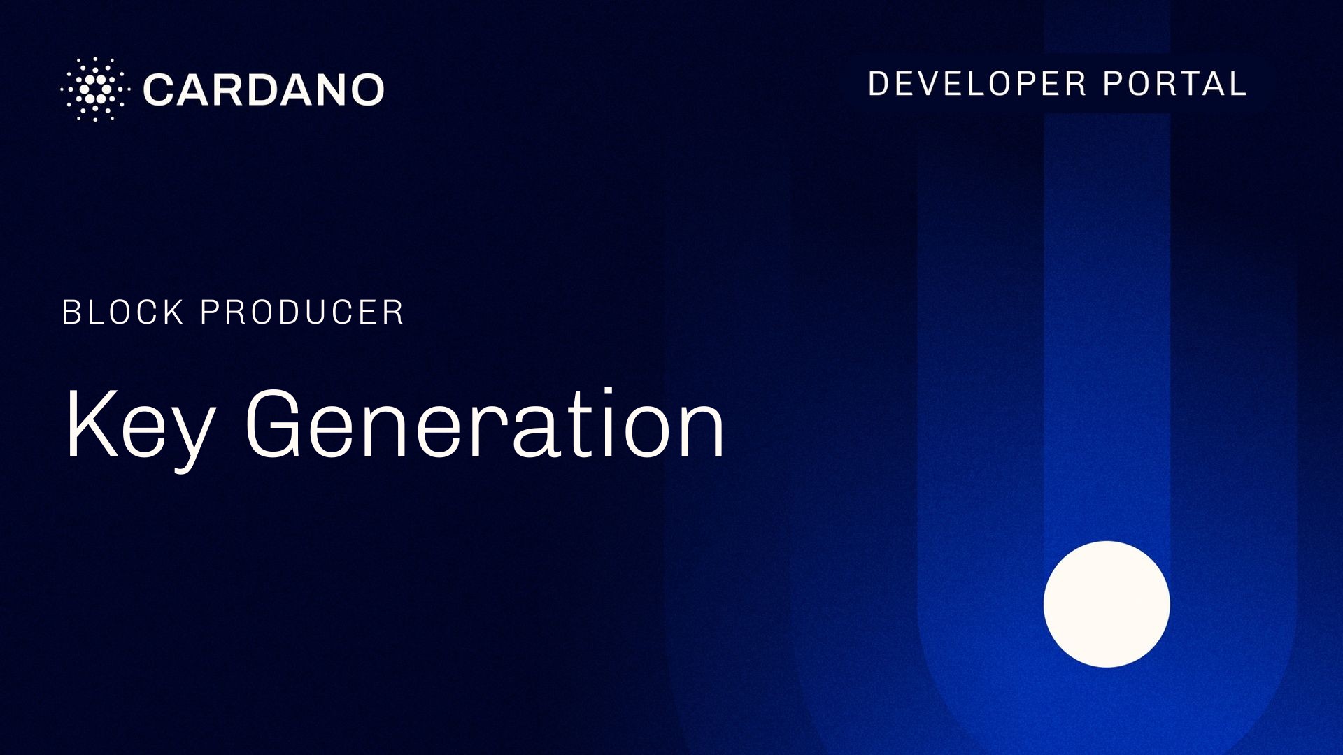 Key Generation | Cardano Developer Portal